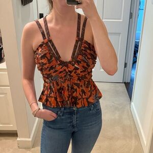 Ulla Johnson Eliana Tank In Amaryllis In Red